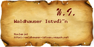 Waldhauser István névjegykártya