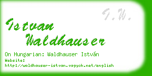 istvan waldhauser business card